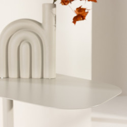 Table d'appoint en métal beige GIA