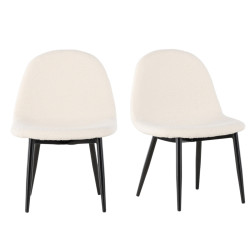 Lot de 2 chaises pour enfant en tissu bouclé PAMA