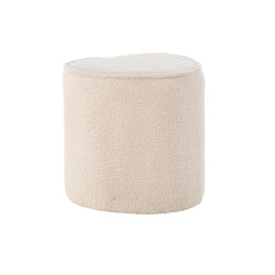 Pouf en tissu boulé en forme de coeur CORYA