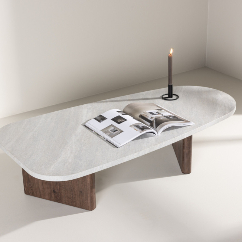 Table basse design effet marbre MADOLYN