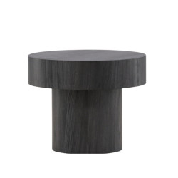 Table d'appoint noir en bois design MALU