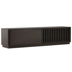 Meuble TV design en bois LURO - Beige, Noir, Marron