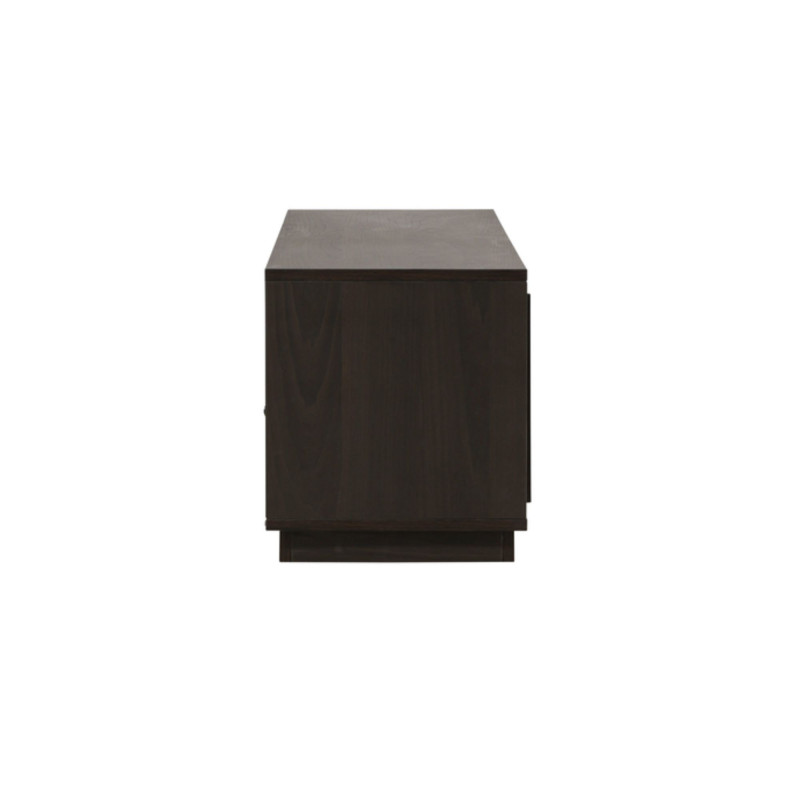 Meuble TV design en bois LURO - Beige, Noir, Marron