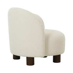 Fauteuil en tissu bouclé face à gaucge HONOLY