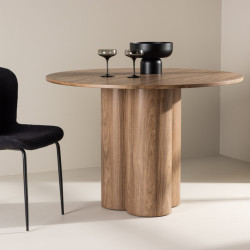 Table à manger ronde en bois design OLY