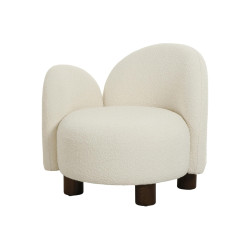 Fauteuil en tissu bouclé face à droite HONOLY