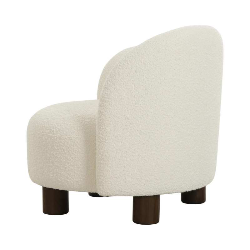 Fauteuil en tissu bouclé face à droite HONOLY