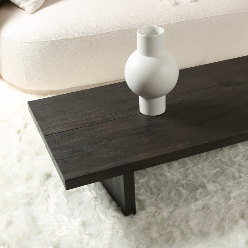 Table basse en bois noir LANKA