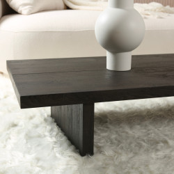 Table basse en bois noir LANKA