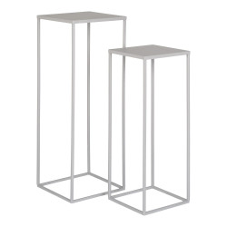 Set de 2 Tables d'Appoint Minimaliste en Métal Noir SETOA