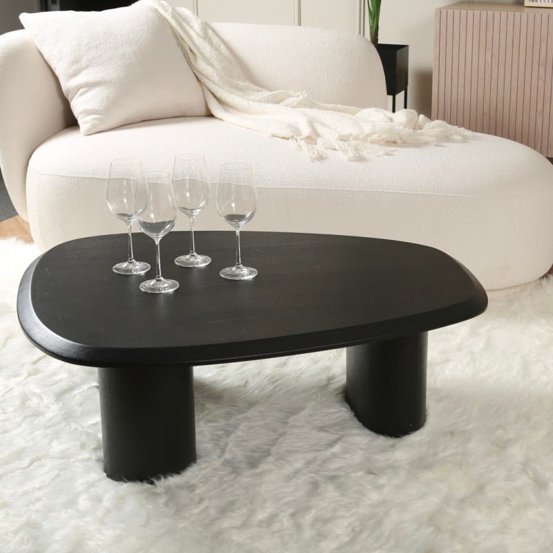 Table basse contemporaine en bois noir MOLLYNE