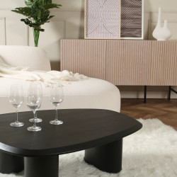 Table basse contemporaine en bois noir MOLLYNE