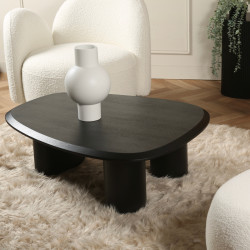 Table basse contemporaine en bois noir MOLLYNE