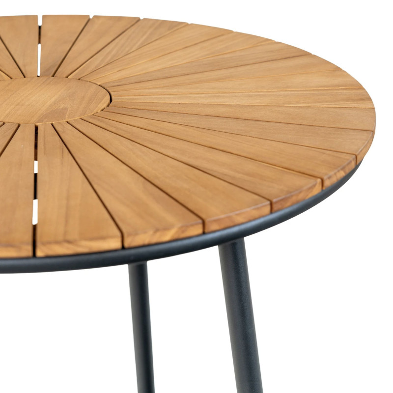 Table de Jardin Ronde 130 cm en Bois de Teck CLEVIA