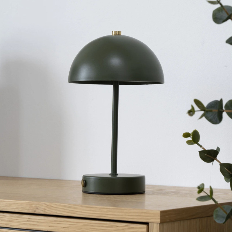 Lampe de Table LED Rechargeable Verte HELT - Moderne et Fonctionnel