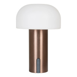 Lampe de table LED à charger blanche et cuivre SOHOL - Moderne