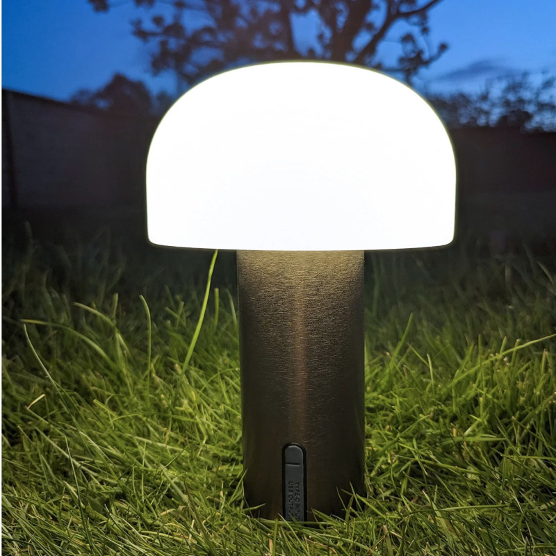 Lampe de table LED à charger blanche et cuivre SOHOL - Moderne