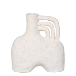 Vase moderne en céramique beige CYMIA - Décoration intérieur