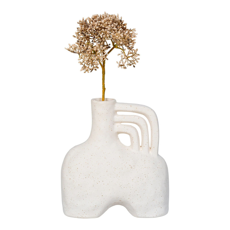 Vase moderne en céramique beige CYMIA - Décoration intérieur