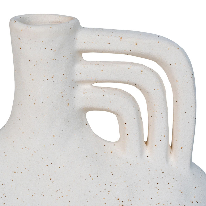 Vase moderne en céramique beige CYMIA - Décoration intérieur