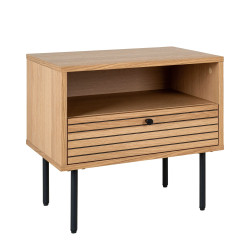 Table d'appoint 50x40x50cm en bois YORK - Rangement Salon, Chambre