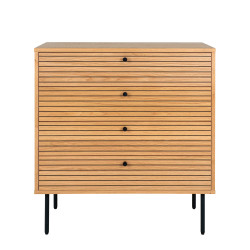 Commode 85x80cm en bois YORK - Rangement fonctionnel