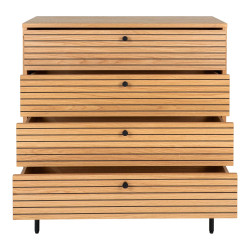 Commode 85x80cm en bois YORK - Rangement fonctionnel