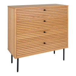 Commode 85x80cm en bois YORK - Rangement fonctionnel