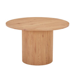 Table a manger ronde 120cm pied central en bois CORBY - Salle à manger