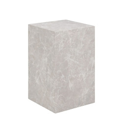 Table d'appoint 30x30x50cm effet marbre beige DERRY - Salon