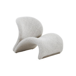 Fauteuil moderne en tissu beige BIBOU