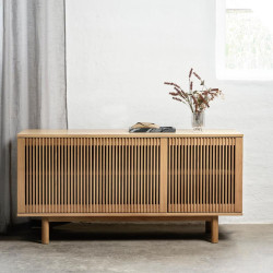 Buffet moderne en bois de chêne BERTIO - Rangement