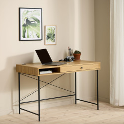 Bureau moderne en bois avec tiroir PENSICO - Bureau fonctionnel