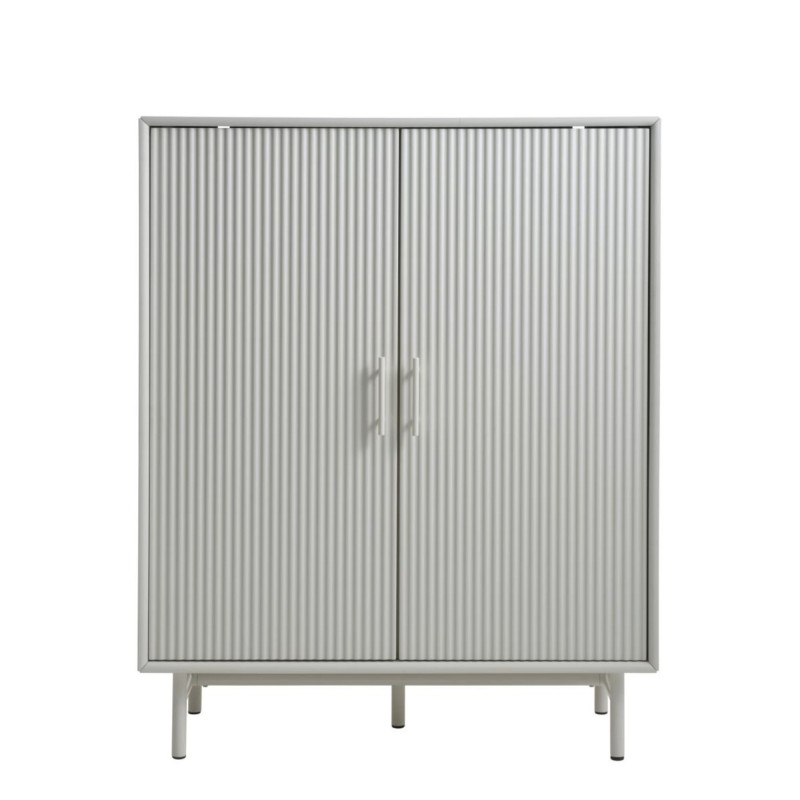 Buffet moderne 2 portes en bois gris PALOZ - Rangement design