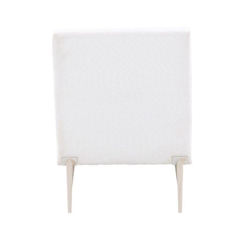 Fauteuil en tissu polaire blanc BILMA