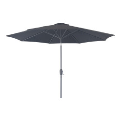 Parasol rond inclinable 3 mètres en métal et tissu HOUSTO - Jardin