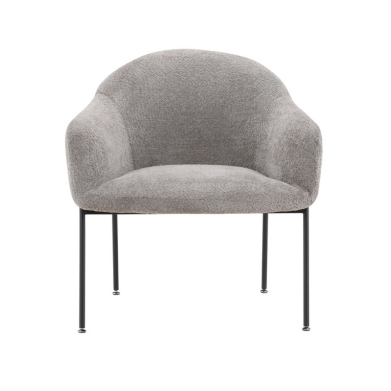 Fauteuil en tissu polaire gris CANYA