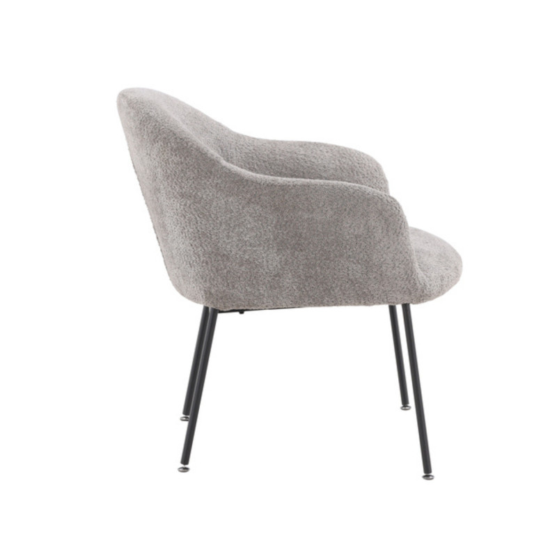 Fauteuil en tissu polaire gris CANYA