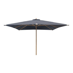 Parasol carré 3 mètres inclinable en bois et tissu HOUSTO - Jardin