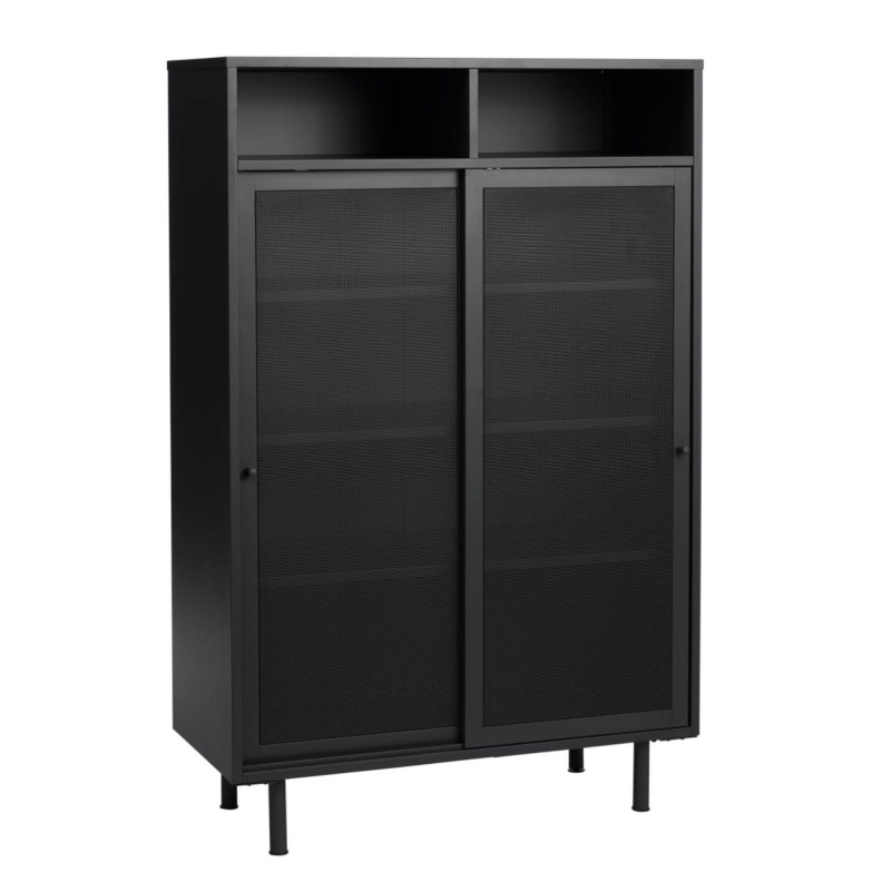 Buffet haut 140cm grillagé en métal PEEX - Rangement Industriel