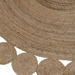 Tapis oriental jute beige TIVOLI - Déco Orientale