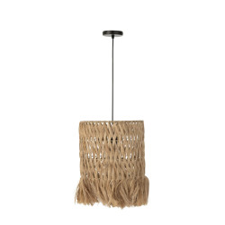 Lampe suspendue ronde en rotin PADOUE - Bohème Chic