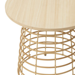 Set de 2 tables d'appoints en bois beige BILLA - Bohème Chic