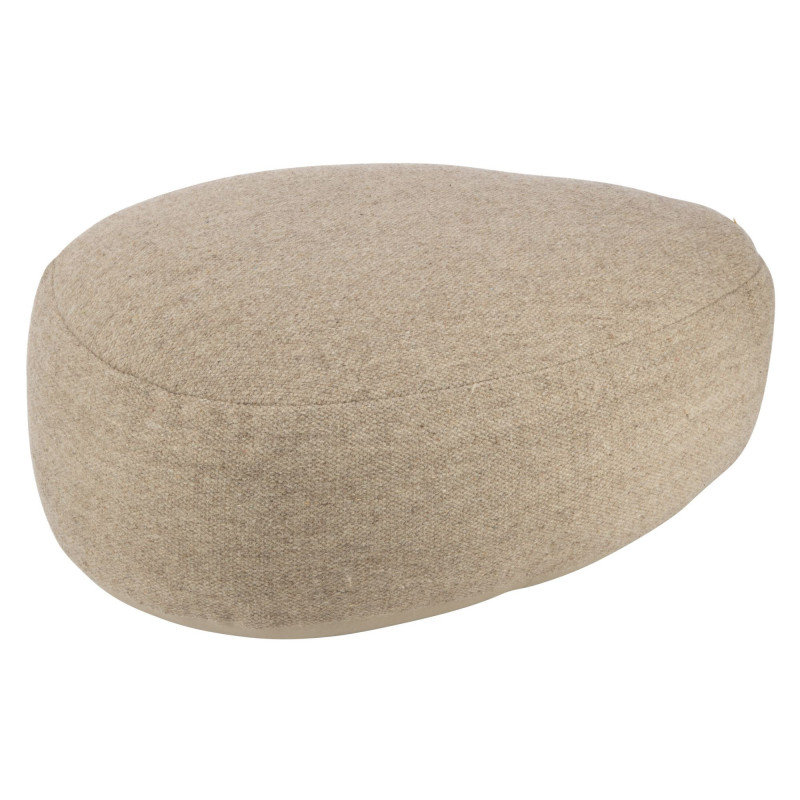 Pouf en laine beige design BEGY - Confort Minimaliste