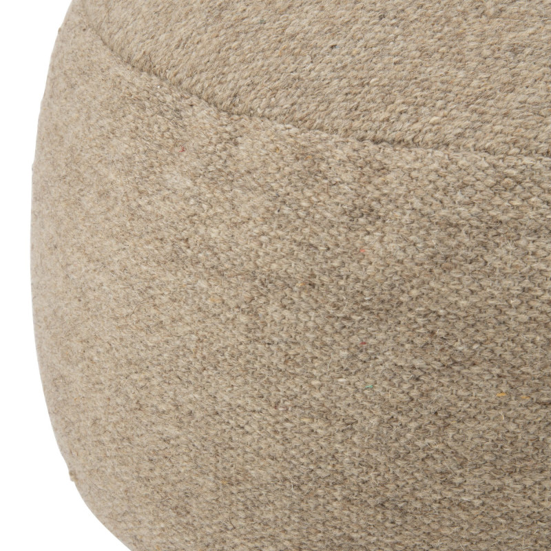 Pouf en laine beige design BEGY - Confort Minimaliste