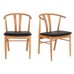 Lot de 2 chaises en bois modernes ANYA