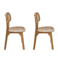 Lot de 2 chaises en bois design MIXIMA - Élégance Contemporaine