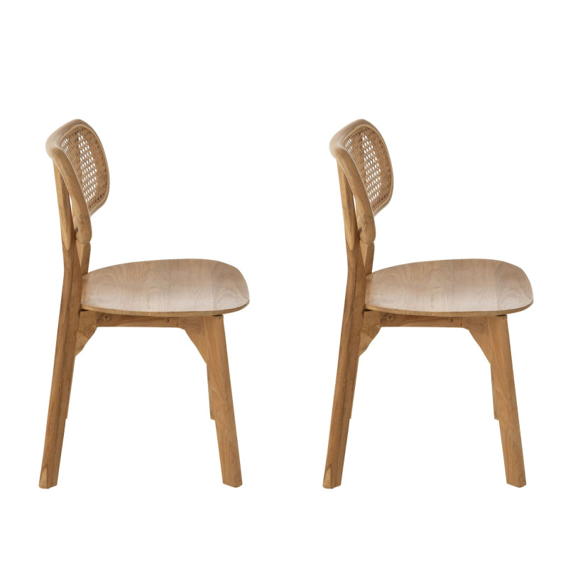 Lot de 2 chaises en bois design MIXIMA - Élégance Contemporaine