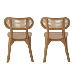 Lot de 2 chaises en bois design MIXIMA - Élégance Contemporaine