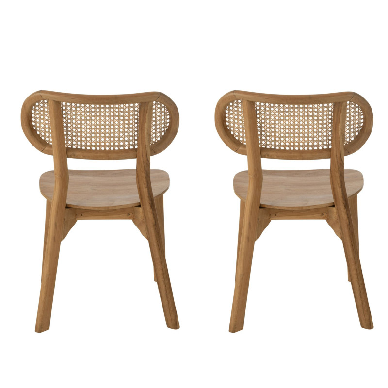 Lot de 2 chaises en bois design MIXIMA - Élégance Contemporaine